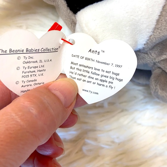 Ty Beanie Baby Ants Anteater Stuffed Animal - Picture 6 of 8